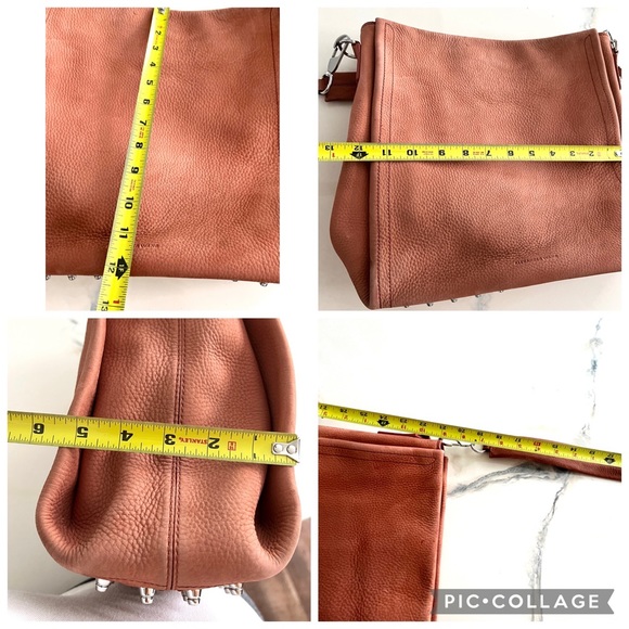 Alexander Wang Darcy Hobo Rose Pebbled Leather Burnt Studed. - Picture 11 of 14